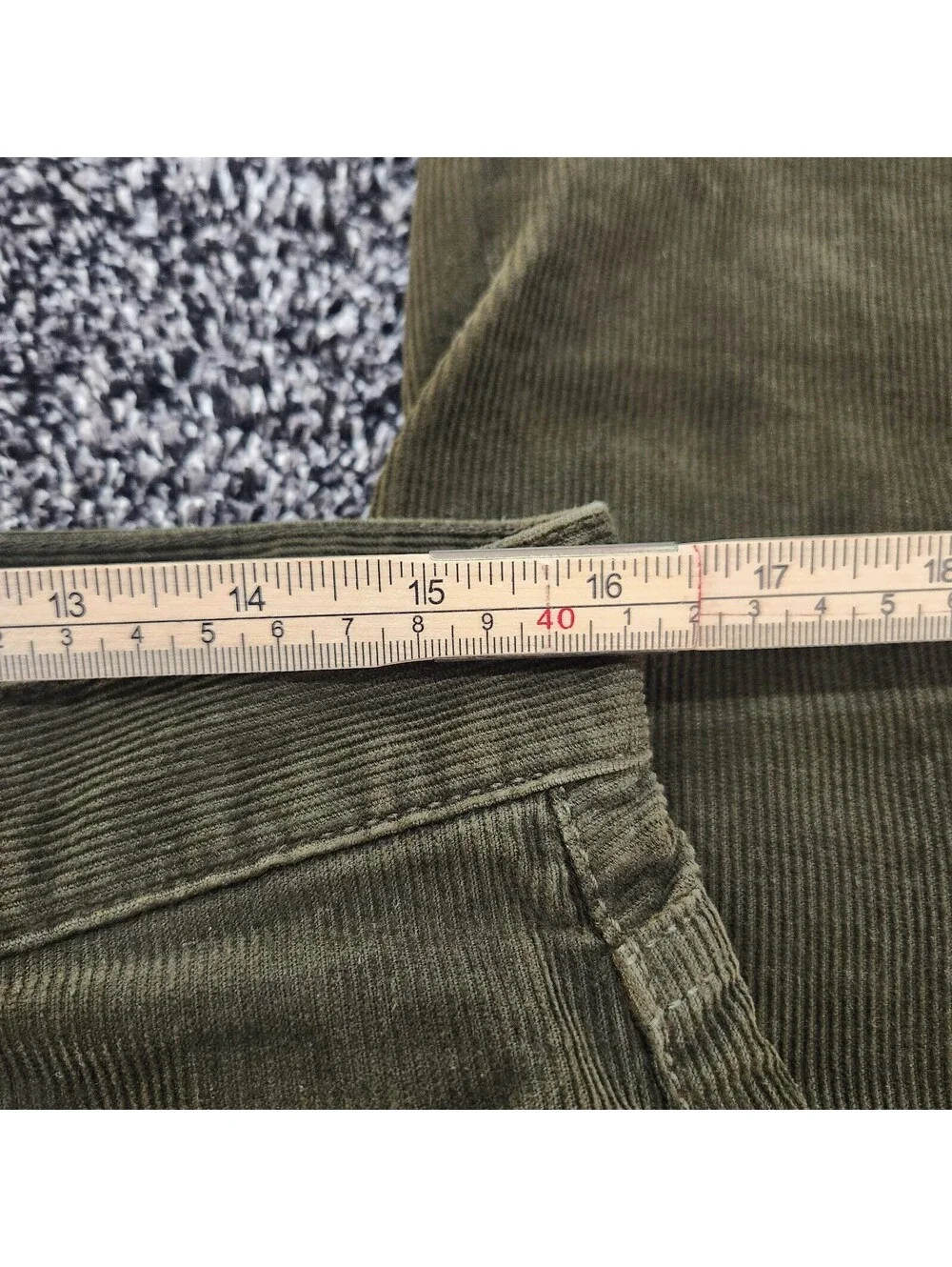 J.Crew 770 Straight Fit Corduroy Pants Men's 31x32 Olive Green Stretch